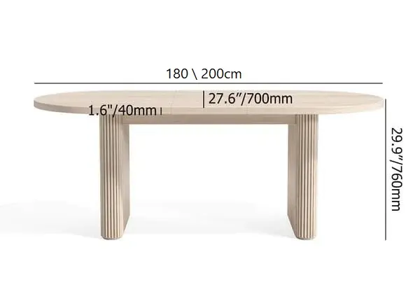 طاولة طعام خشب قابلة للتمديد