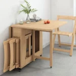 طاولة طعام قابلة للطي بتصميم عصري مع كراسي