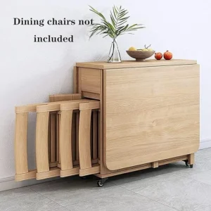 طاولة طعام قابلة للطي بتصميم عصري مع كراسي