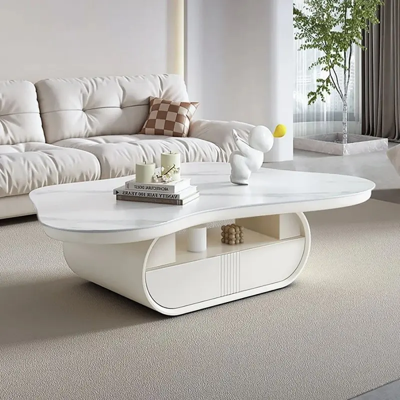 Coffee table (1) طاولة قهوة سحابية الشكل مع سطح رخام