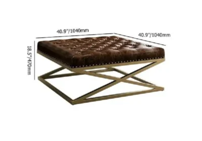 طاولة قهوة مربعة من الجلد