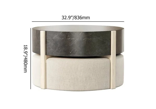 طاولة قهوة مستديرة مع مقاعد