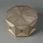 طاولة قهوة عصرية بشكل مضلع