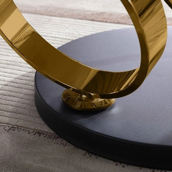 طاولة قهوة قابلة للتمديد مع قاعدة دائرية