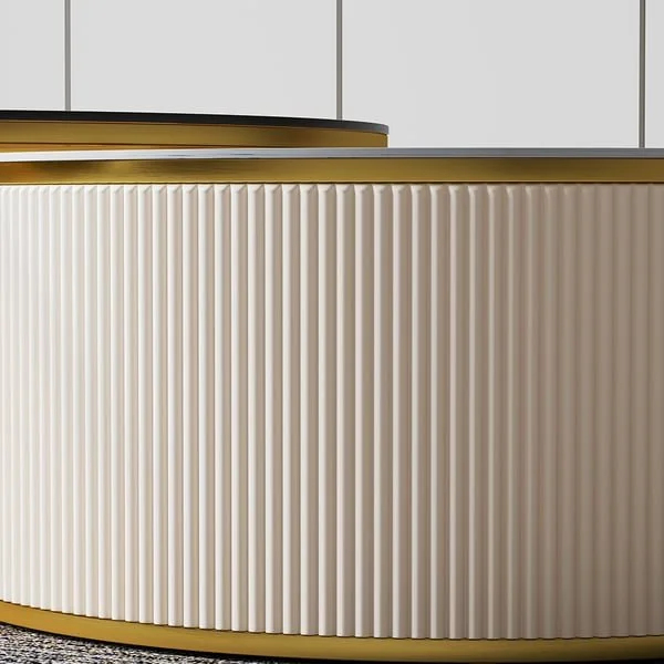 طاولة قهوة دائرية عصرية بسطح من الرخام