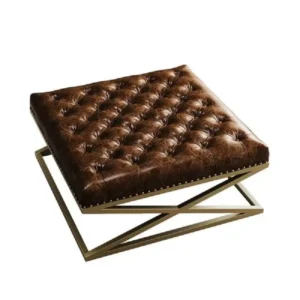 طاولة قهوة مربعة من الجلد