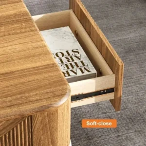 طاولة قهوة مستطيلة مع ادراج تخزين