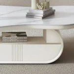 طاولة قهوة سحابية الشكل مع سطح رخام