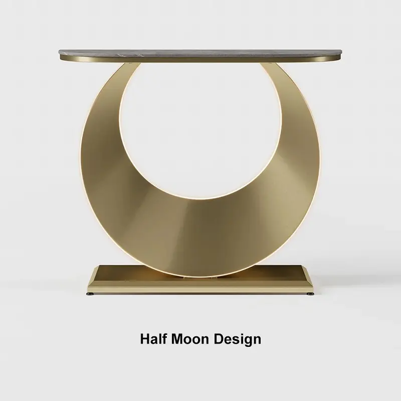 طاولة كونسول بقاعدة على شكل هلال