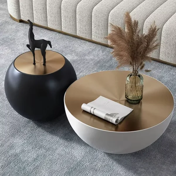 طقم طاولات قهوة بتصميم عصري على شكل وعاء