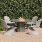 كرسي طاولة طعام للجلسات الخارجية بتصميم ساحلي