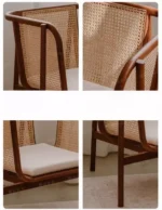 كرسي مفرد من الروطان بتصميم ريفي - Image 5