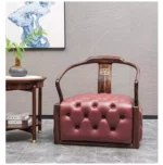 ⁦كرسي مفرد جلد لغرفة المعيشة⁩ - الصورة ⁦5⁩