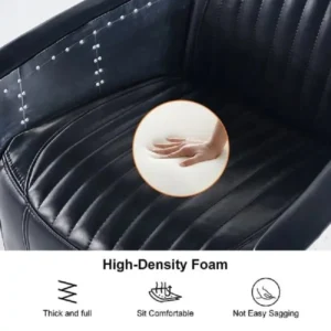 كرسي مفرد بتصميم برميل من الجلد من زادو