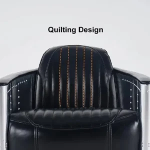 كرسي مفرد بتصميم برميل من الجلد من زادو