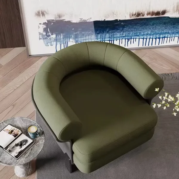 كرسي مفرد مودرن عصري مع ظهر دائري