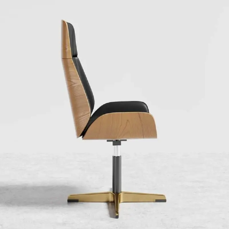 كرسي مكتبي عصري من الجلد مع ظهر عالي