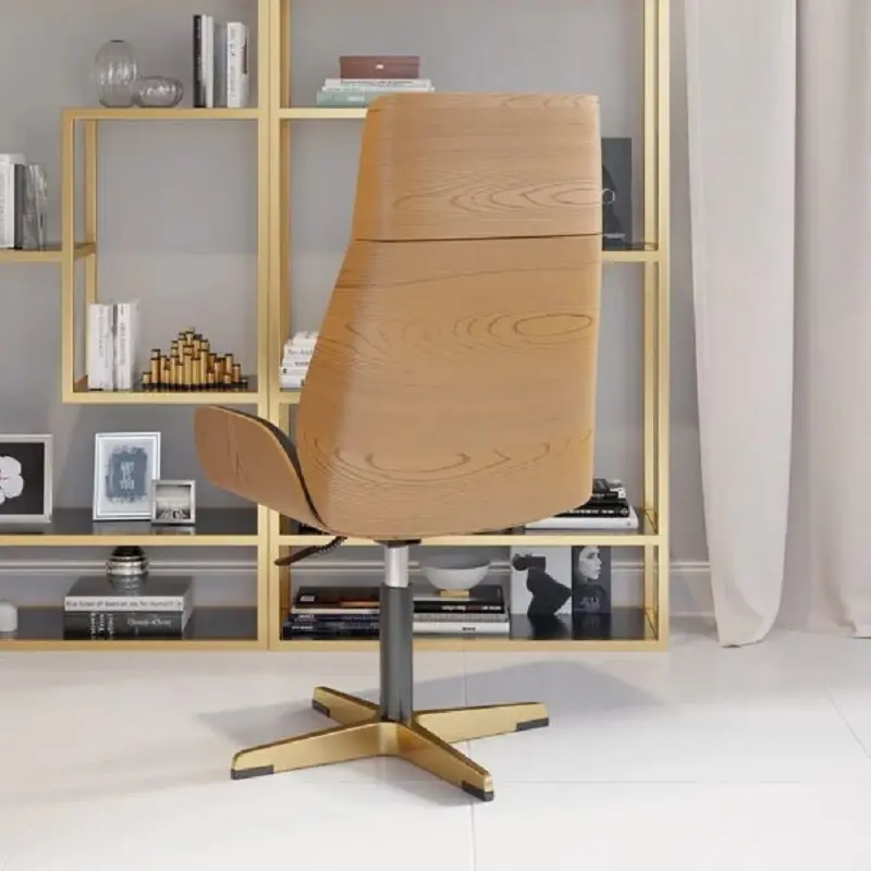 كرسي مكتبي عصري من الجلد مع ظهر عالي