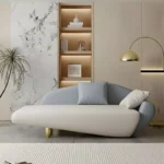 ⁦كنب جلد بني مودرن بتصميم فاخر⁩ - الصورة ⁦6⁩