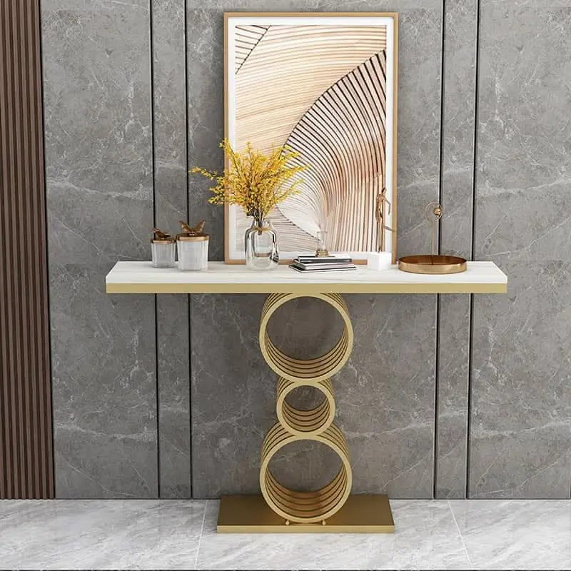 Console (5) طاولة كونسول مع سطح رخامي - Image 1
