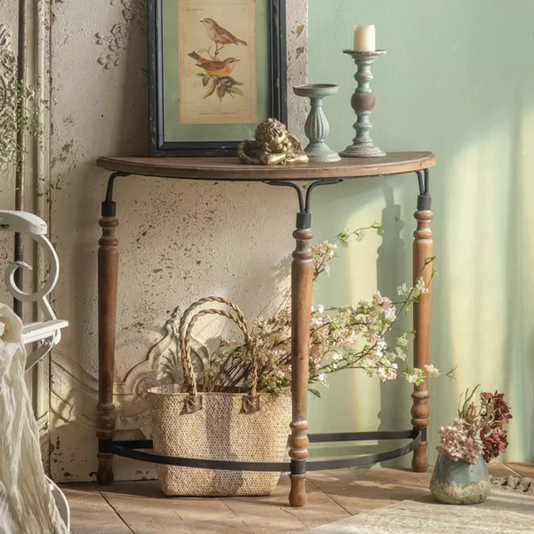 طاولة كونسول خشب بتصميم ريفي