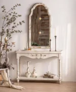 كونسول خشب بتصميم ريفي لغرفة المعيشة