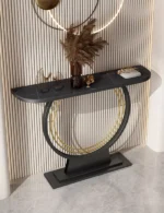 كونسول رخام مع قاعدة بشكل دائري