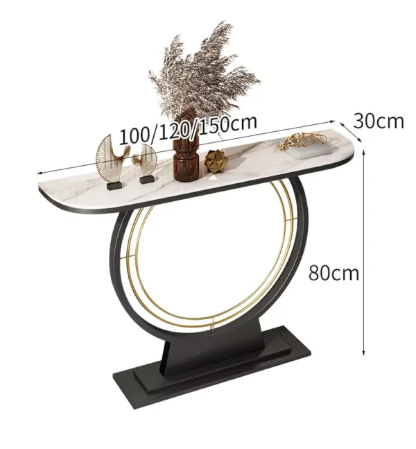 كونسول رخام مع قاعدة بشكل دائري