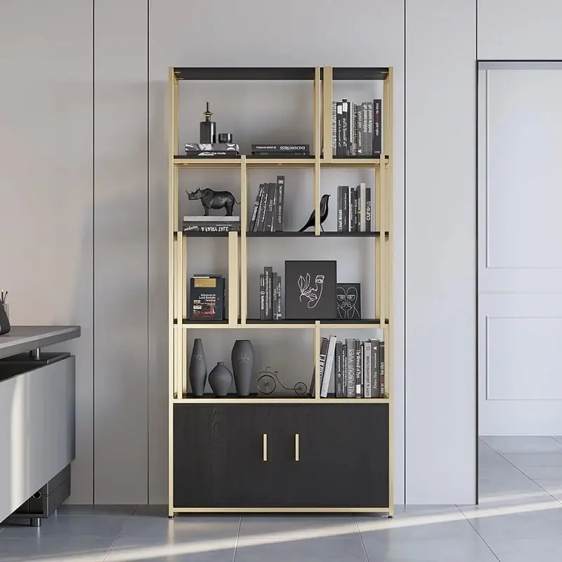 Library (1) مكتبة فاخرة بأرفف للتخزين بتصميم فاخر