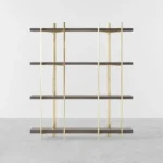 مكتبة عصرية مع تخزين مفتوح