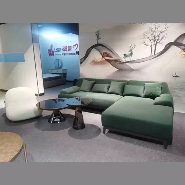 كنب زاوية اخضر من تصميم مميز