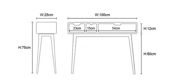 طاولة كونسول مع خزانة جانبية بتصميم ريفي