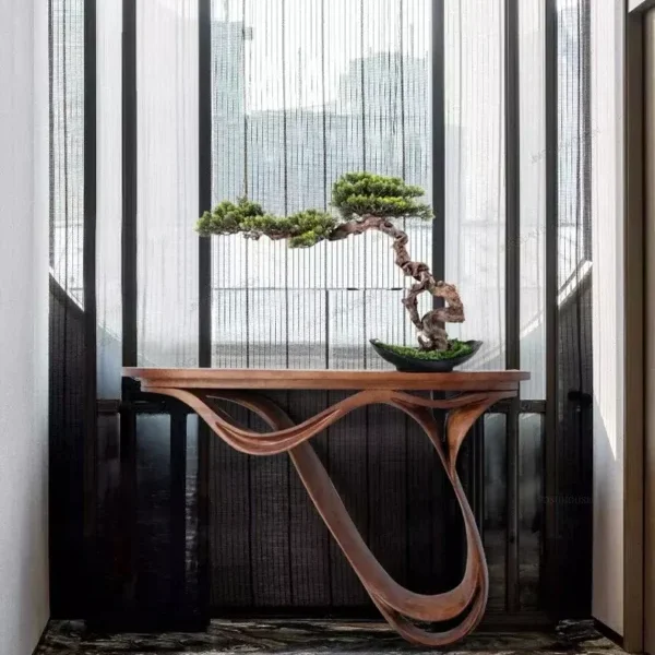 كونسول خشب بتصميم مميز