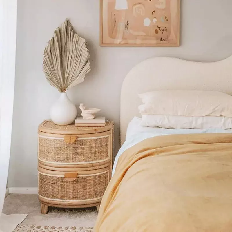 Side table (6) طاولة جانبية للسرير من بتصميم ريفي