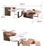 ⁦طقم طاولات قهوة بتصميم متداخل⁩ - الصورة ⁦8⁩