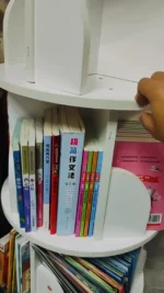 ⁦ارفف تخزين كتب بتصميم دائري شيك⁩ - الصورة ⁦5⁩