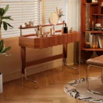 ⁦طاولة تسريحة لغرفة نوم بتصميم ريفي⁩ - الصورة ⁦4⁩