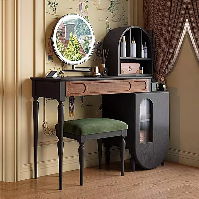 تسريحة-غرفة-نوم (1) طاولة تسريحة بتصميم اسكندافي