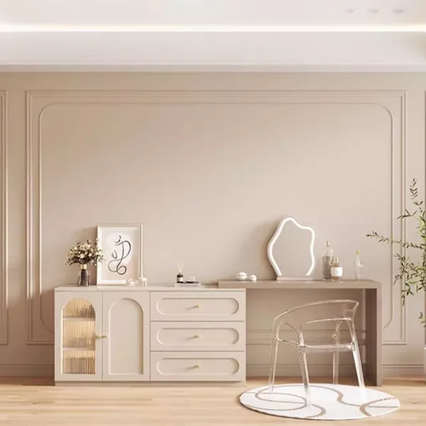 تسريحة غرفة نوم مع خزانة جانبية