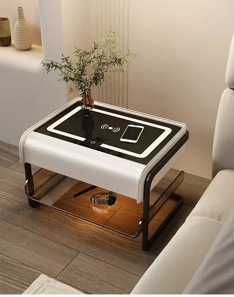 Side table (1) طاولة جانبية للسرير ذكية متعددة الاستخدام