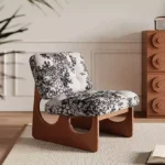 ⁦كرسي مفرد منقوش لغرفة المعيشة⁩ - الصورة ⁦2⁩