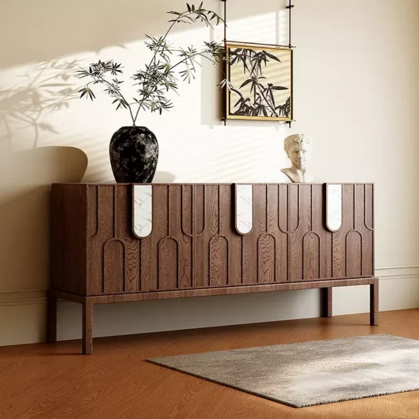 طاولة بوفيه بثلاث وحدات تخزين كبيرة