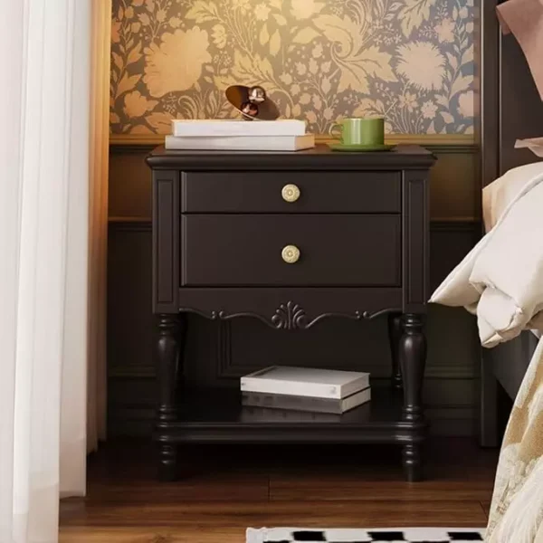 طاولة جانبية للسرير ريفية 