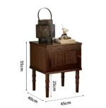 ⁦طاولة جانبية للسرير بتصميم ريفي فرنسي⁩ - الصورة ⁦8⁩