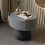 طاولة جانبية للسرير بشكل دائري - Image 4