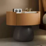 طاولة جانبية للسرير بشكل دائري - Image 9