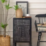 طاولة خدمة ثابتة منحوتة بتصميم ريفي