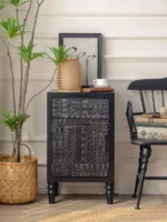 طاولة خدمة ثابتة منحوتة بتصميم ريفي