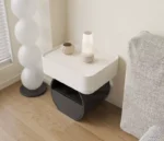 طاولة جانبية للسرير بقاعدة دائرية - Image 4