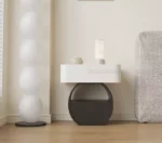 طاولة جانبية للسرير بقاعدة دائرية - Image 3